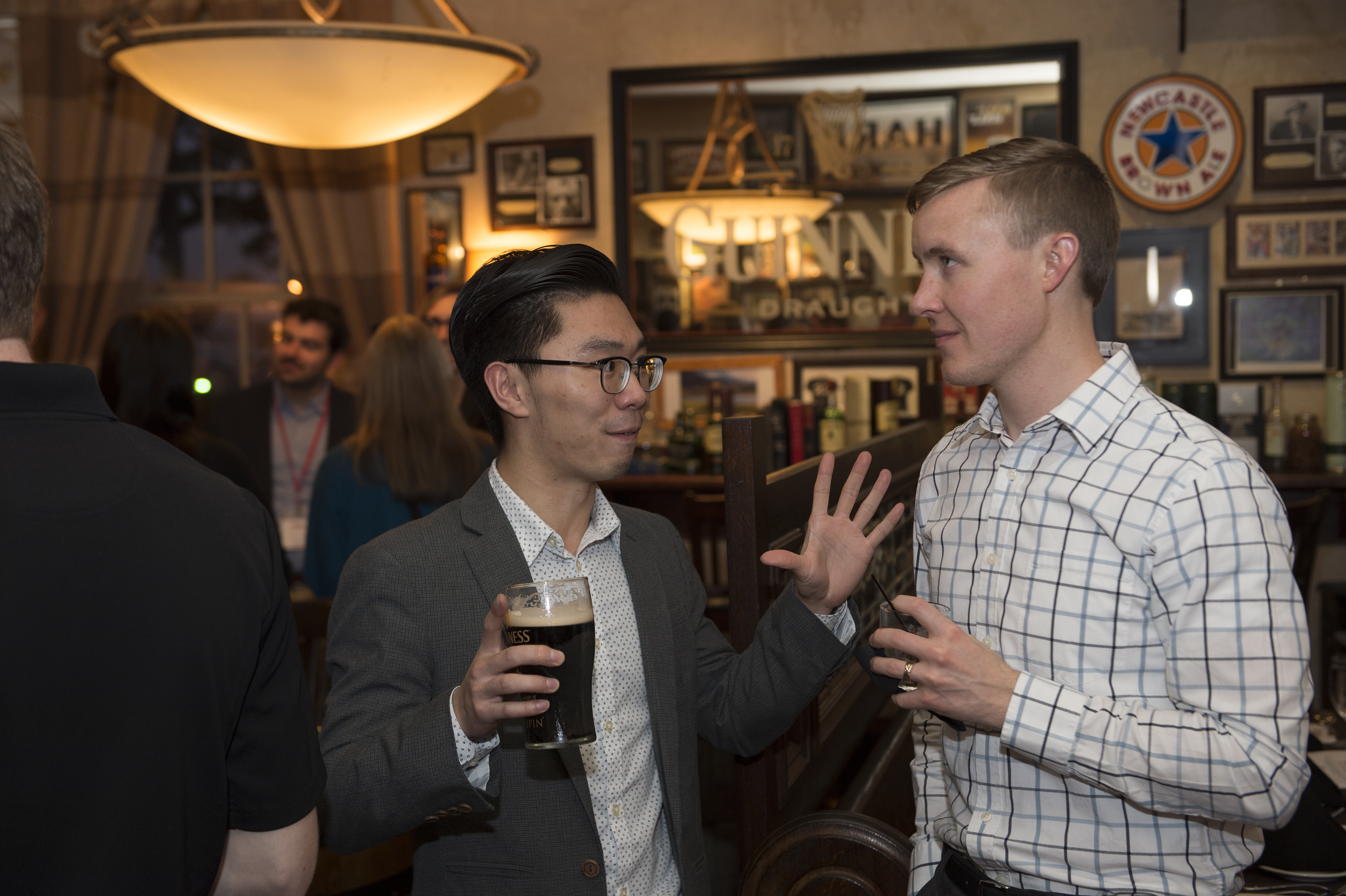 Two men engaged in stimulating conversation