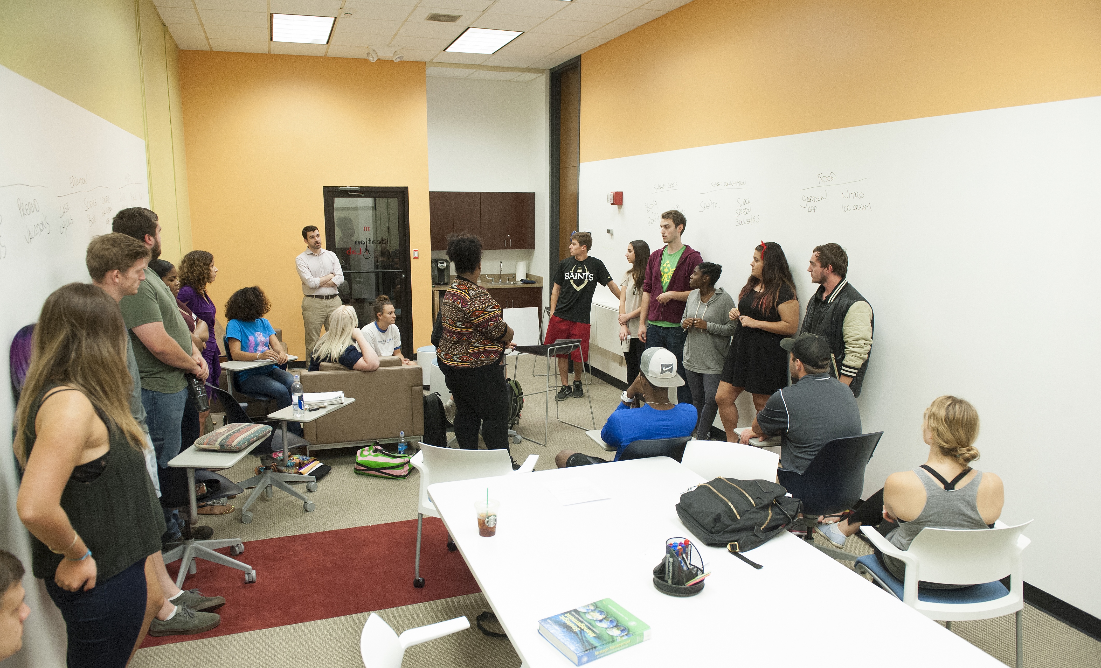 A group of students in the Ideation Lab
